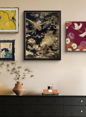 《花鸟图》法式中古风客厅装饰画复古高级感餐厅艺术挂画卧室壁画
