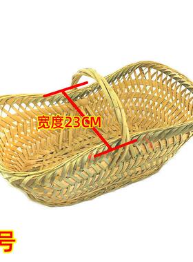 农村竹编竹篮手提篮子小竹篮水果菜篮鸡蛋篮厨房收纳筐家用购物篮