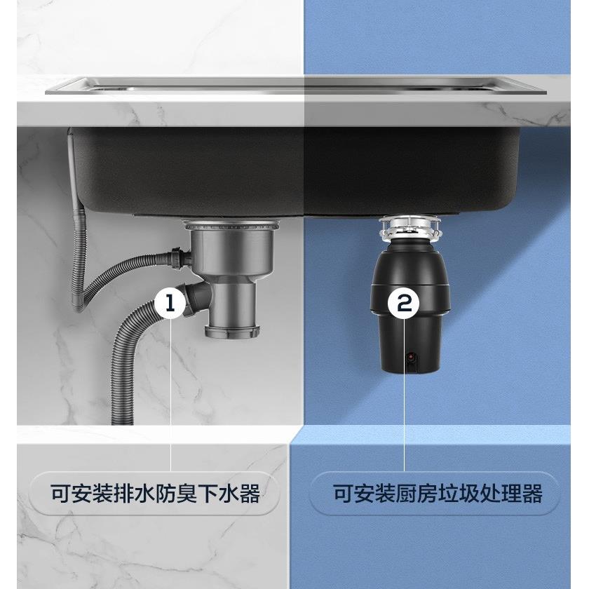 科仕盾加厚304不锈钢水槽单槽厨房洗菜盆洗菜池大水池台下中上盆 - 图2