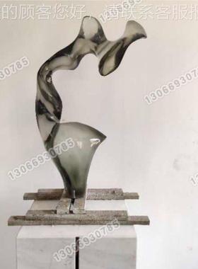 莞厂家现货全透明树脂工艺配品饰品新软装大堂饰91401玻璃钢雕东