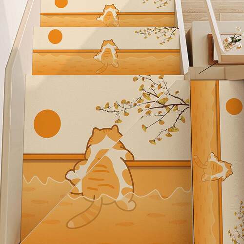 楼梯踏步垫硅藻泥室内加厚静音防滑高端皮革可擦免洗定制可裁剪 - 图2