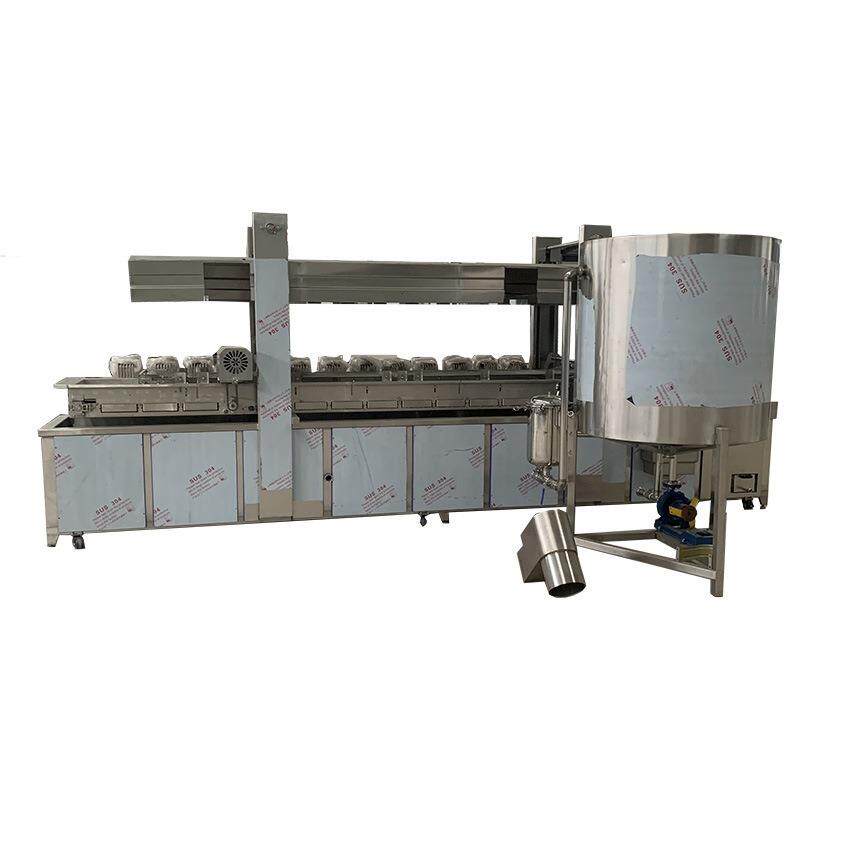 Commercial pancake crispy frying machine, steamed hemp leaf frying production line, intelligent temperature-controlled crispy cake frying equipment