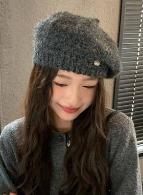 今年流行的新款帽子老钱风韩版女士帽子冬季加厚针织百搭保暖南瓜
