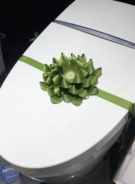 高档样桶板坐便器装饰花酒店坐便器盖卫房浴马软花展厅装装饰品花
