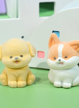 新款萌犬小分队植绒公仔桌面装饰品工位迷你摆件儿童礼品工厂