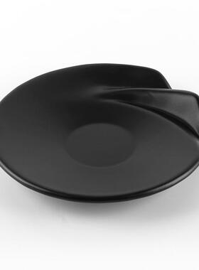 抽象艺术褶皱果盘摆件样板间酒店餐厅会所水果碟点心蛋糕盘装饰品