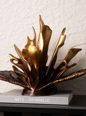 现代轻奢抽象艺术雕塑玄关板间售样楼A118处档酒高店别创意意式墅