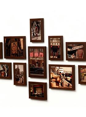 写真画像墙画框全家福挂2515复古装有饰画中堂客厅创意照片画墙组