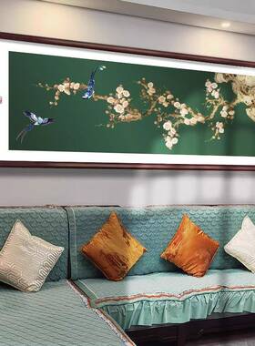 喜上枝头客厅挂画饭店雅间花鸟国画餐厅壁画沙发背景墙茶室装饰画