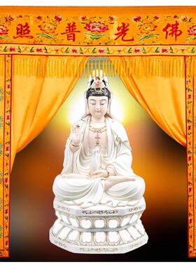 佛堂桌围有求必应桌裙供台围挡布案子布围桌布佛光普照莲花背景帘