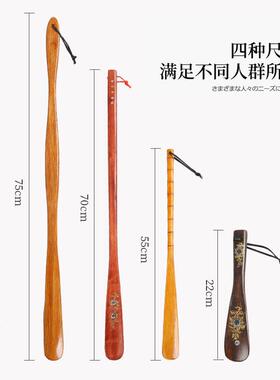 新款直销实木鞋拔子木质提鞋器加长鞋把子鞋抽懒人方便穿鞋器75cm