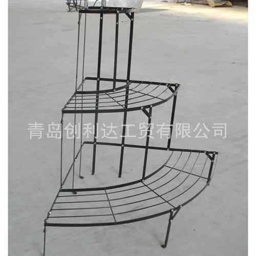 外贸出口 欧式铁艺花架 三层铁艺花架 简易铁质花架 - 图2