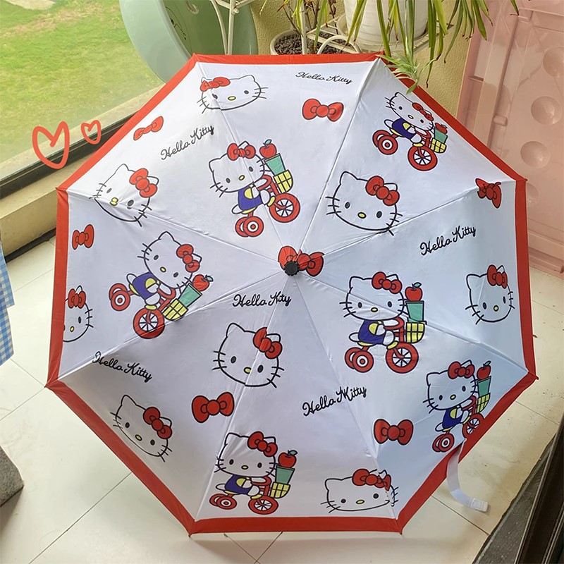 hellokitty雨伞自动晴雨两用女生高颜值可爱小巧便携儿童女孩学生 - 图2