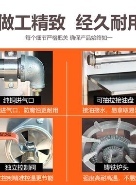 韩式煲仔专炉砂锅用灶商四六八多头煤气天然气黄焖鸡米饭用30眼猛