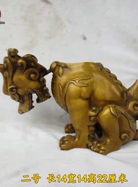 纯铜望天吼摆件貔貅独角兽熏香炉瑞兽镇宅大小犼精工朝天吼铜