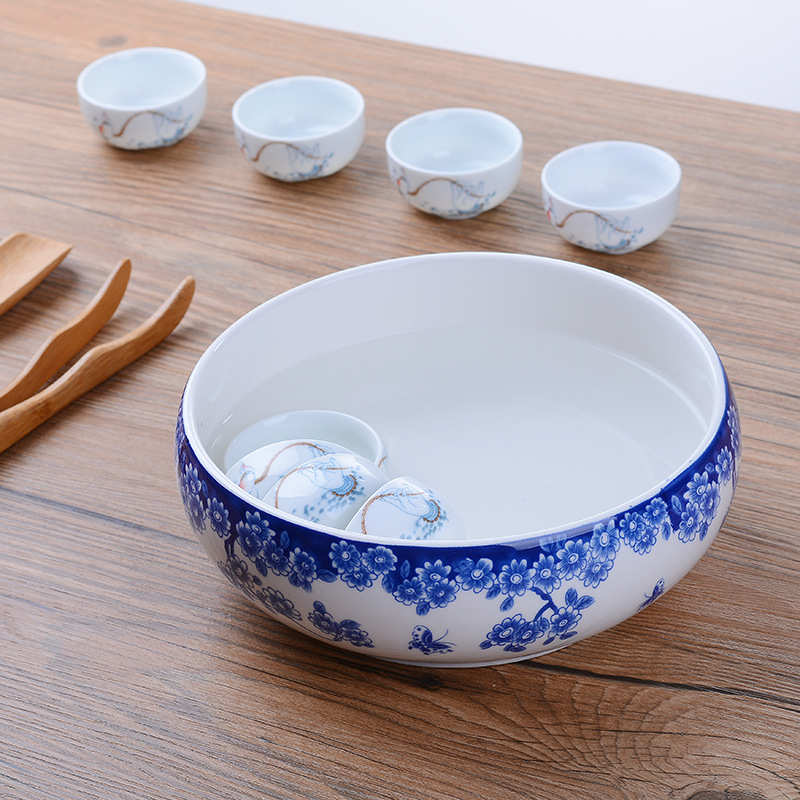 Ceramic tea wash manufacturer white porcelain tea bowl 6 inches 8 inches large kung fu tea set celadon tea cup basin flower pot