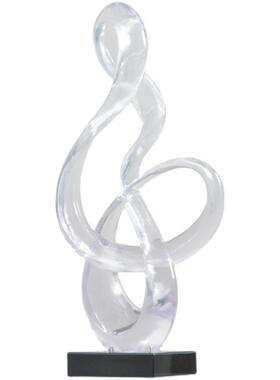 现代简约雕塑工艺品样板间家居客厅电视柜旁桌面装饰海浪摆件