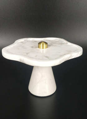 欧式现代大理石托盘北欧收纳盘水果盘酒店别墅客厅样板房摆件