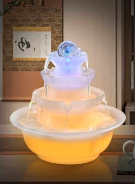 八方来财小型流水摆件轻奢高档客厅喷泉时来运转水晶球开业装饰品