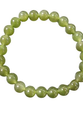 和田玉单圈手串 17.53g 珠直径8mm（附鉴定证书）