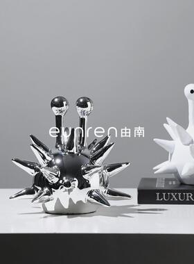 简约现居代YN-BJ204抽象创意卡海胆刺球怪摆件家展示通柜饰装品样