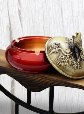 博喜烟灰缸客厅茶摆台茶具配件设办茶桌家用公摆件个性室885烟灰