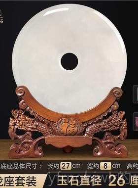 新款天然玉平扣和氏璧白玉安石摆件大号客厅装酒柜家居电视柜招财