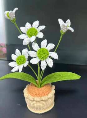 载盆栽花朵摆件成品蝴蝶兰摆件花车仿真家居手工编织