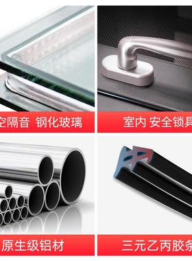 铝合金隔音玻璃平开窗65断桥铝落地门窗别墅家装封阳台工厂