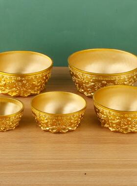 黄铜聚盆摆件铜精宝工聚盆家宝居办公室铜黄390盆摆件