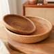 Home desktop handmade Vietnamese rattan woven picnic sugar dried fruit basket dessert snack plate pastoral style storage basket