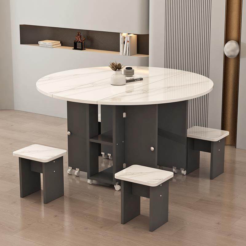 家用折叠餐桌椅组合可移动伸缩长方形圆形小户型多功能吃饭小桌子,淘宝优惠券,粉丝福利购,淘宝优惠卷