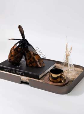 现代轻物奢小毛驴创动意摆件雕塑桌样板房客A097厅茶几面艺术装饰