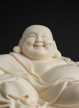 东方泥土大师林建平作品陶瓷弥勒佛工艺品客厅摆件自在笑佛送礼品