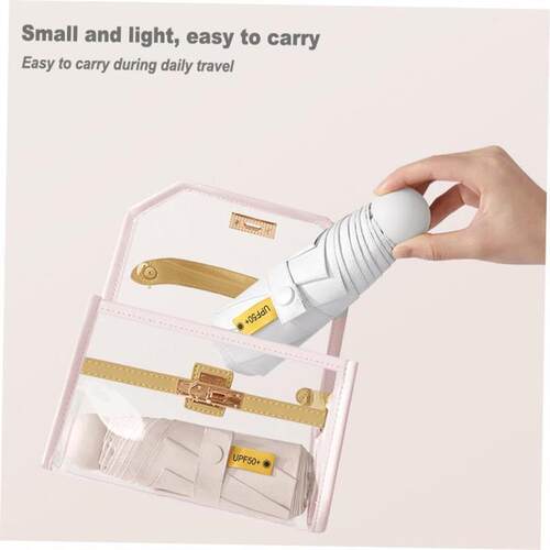 Mini Pocket Umbrella Women UV Small Umbrellas 260g Rain Wome - 图1