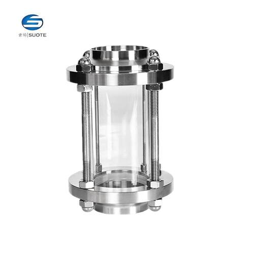 不锈钢304 316 卫生级 焊式视镜 焊接连接玻璃管视镜 管式视镜 - 图0