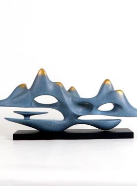 现式代新中创意客厅玄摆件酒店塑关抽象雕MC-TY-58假山家居装饰品