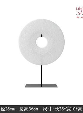 高档简创居意玉璧新中式摆件饰品家摆设代玄关超值软装搭配样现约