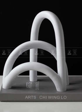 简约现代拱形树脂酒店售楼处雕塑样板间办公室创意工艺品摆件