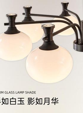 现代简约客厅吊灯法式中古奶油风餐厅高级感卧室主灯2025新款中山