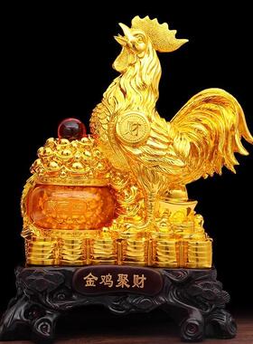 大号公摆件招财鸡聚LDQ金宝盆生肖鸡客厅鸡玄饰关装吉祥物家居工