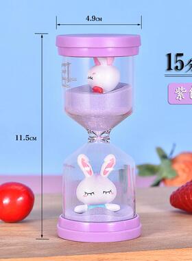 熊猫卡通沙漏计时器防摔3-30分钟作业耳兔桌面装饰摆件儿童房生日