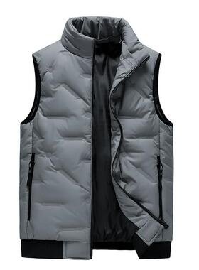 C 93927 Winter Men's Vest Stand Collar Thickened 加厚立领马