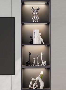 客厅酒柜电视柜装饰品摆件轻奢高档一家四口小鹿高端大气高级感