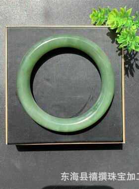 禧撰 天然猫眼碧玉手镯和田玉老坑料猫眼平安女正装手镯现货