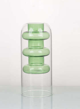 高硼硅玻璃花瓶厂家供应简约客厅插花透明水养创意细口玻璃花瓶