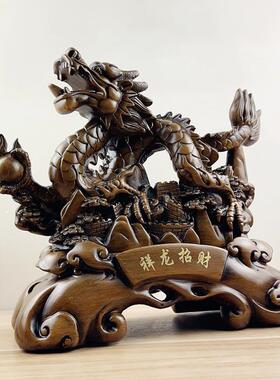 新款直销树脂摆件 祥龙招财生肖龙摆件 创意中式招财客厅装饰开业
