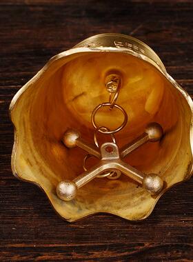 黄铜479字真言铜钟大号平铜安钟佛六堂挂饰铃铛化五黄二黑家摆居