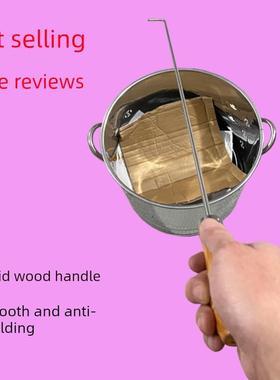 冬衣节加长火钩防烫祭祀用品扫墓不锈钢火棍伸缩烧金斗清明铁棍