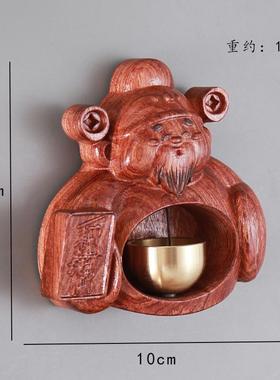 新款多巴胺财神门铃冰箱贴汽车摆件风铃铜铃铃铛吸门提醒乔迁家居